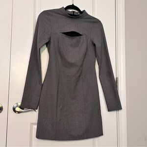Elegant Gray Long Sleeve Zara Dress